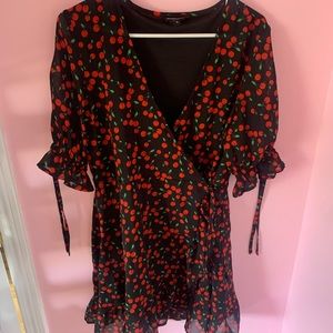 Cherry Wrap Dress